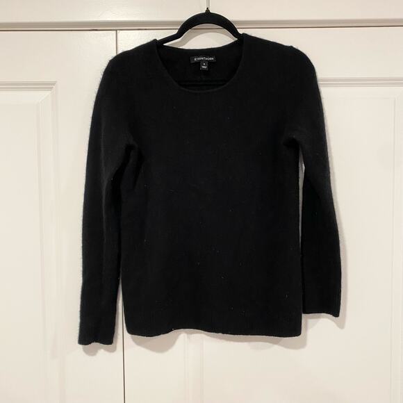 41 Hawthorne Womens 100% Cashmere Crewneck Sweater in Black Size M - Picture 1 of 8